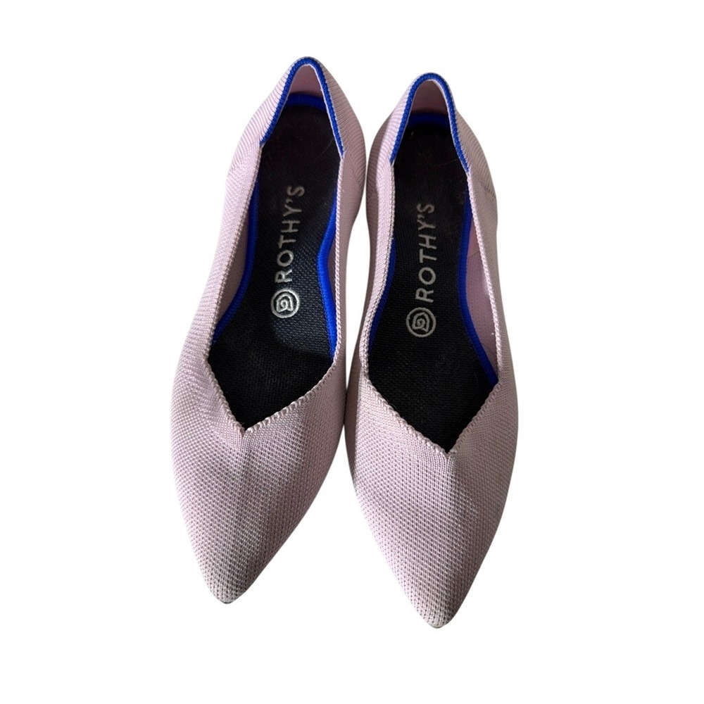 Rothy's The Point Women's Size 8 Soft Pink Lavender Pointed Toe Ballet Flats